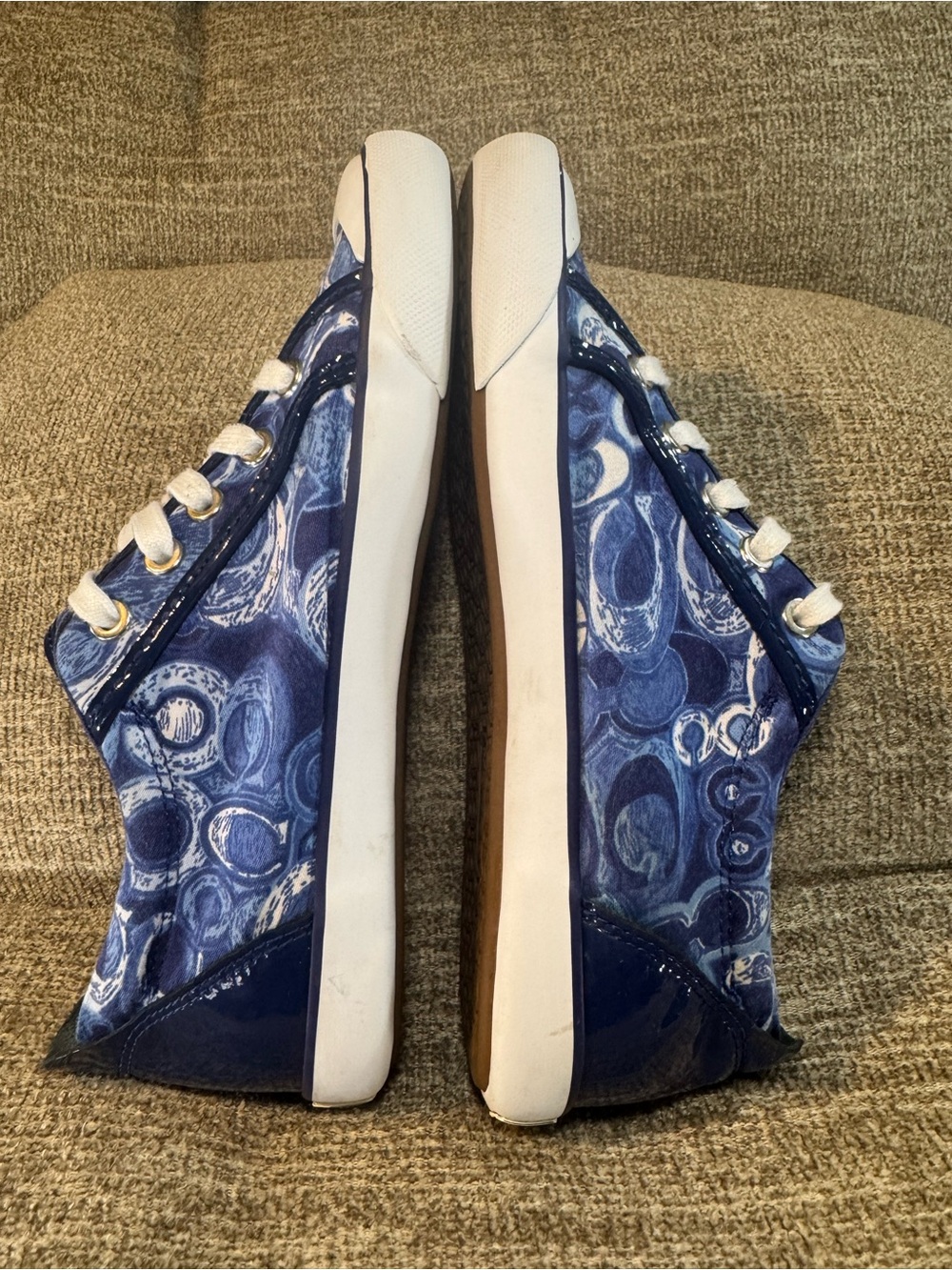 Coach Barrett Poppy Women’s Sneakers Blue/White Size 7.5B - Picture 4 of 12